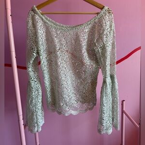 Bell Sleeve Top in Light Mint